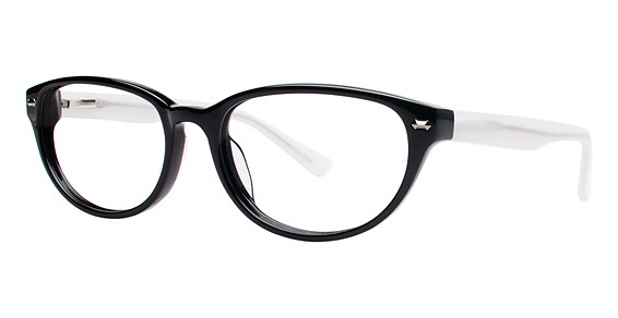 Genevieve Riveting Eyeglasses, Black/Pearl