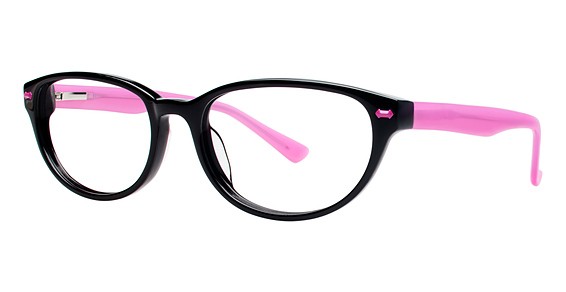 Genevieve Riveting Eyeglasses, Black/Pink