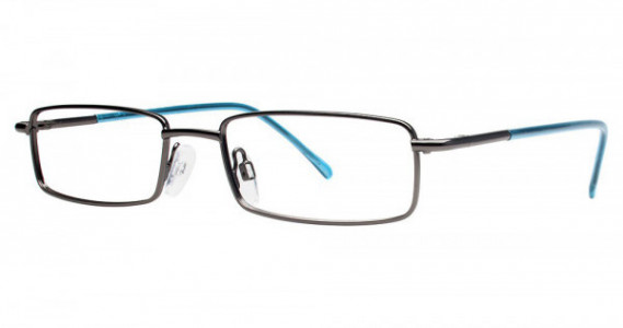 Modern Optical DATA Eyeglasses, Matte Gunmetal/Blue