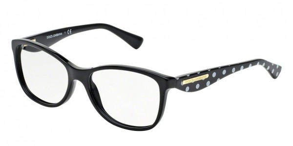 Dolce & Gabbana DG3174 GOLD LEAF Eyeglasses, 2877 BLACK (BLACK)