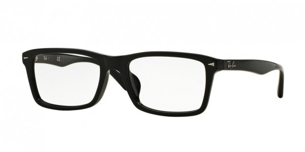 Ray-Ban Optical RX5287F Eyeglasses, 2000 BLACK (BLACK)