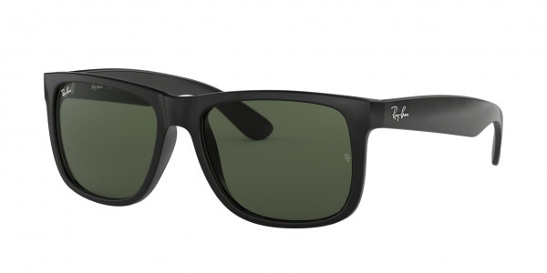 Ray-Ban RB4165F JUSTIN Sunglasses, 601/71 JUSTIN BLACK DARK GREEN (BLACK)