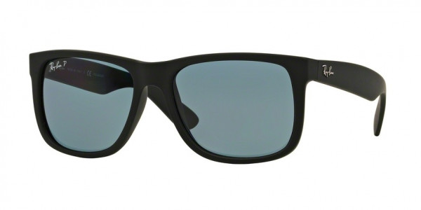 Ray-Ban RB4165F JUSTIN Sunglasses, 622/2V JUSTIN RUBBER BLACK DARK BLUE (BLACK)