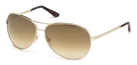 Tom Ford CHARLES Sunglasses, 28G - Shiny Rose Gold / Brown Mirror