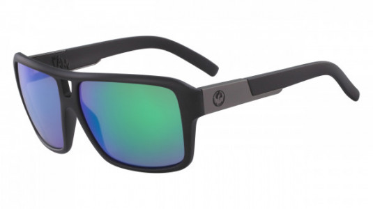 Dragon DR THE JAM 2 Sunglasses, (045) MATTE BLACK WITH GREEN ION  LENS