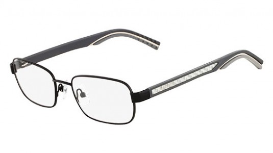 Nautica N6371 Eyeglasses, 742 SHINY BLACK/DK GRY LT GRY