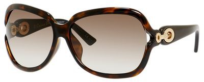 Christian Dior Diorissimo 2/F/N/S Sunglasses, 0EWF(SL) Havana Brown Black