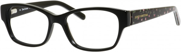 Juicy Couture JU 136 Eyeglasses, 0807 Black Floral