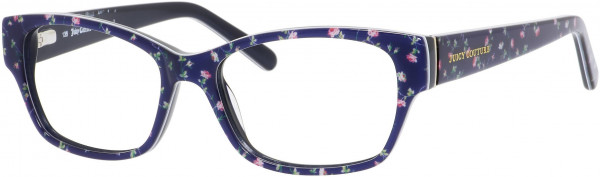 Juicy Couture JU 136 Eyeglasses, 0FF8 Navy Floral