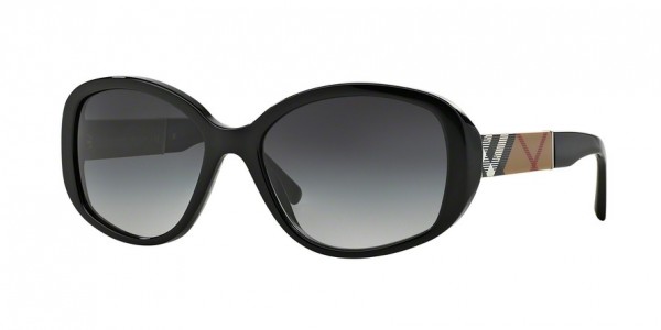 Burberry BE4159 Sunglasses, 34338G BLACK (BLACK)