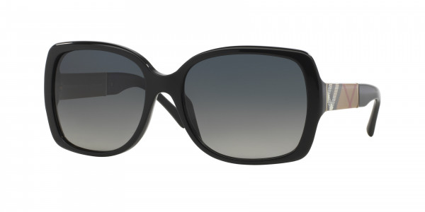 Burberry BE4160 Sunglasses, 3433T3 BLACK POLAR GREY GRADIENT (BLACK)