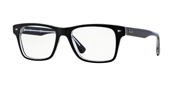 Ray-Ban Optical RX5308 Eyeglasses, 2034 BLACK ON TRANSPARENT (BLACK)