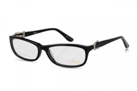 Alpha Viana V1021 Eyeglasses, Blk Acetate