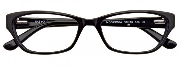 EasyClip EC324 Eyeglasses, 090 - Black & Silver