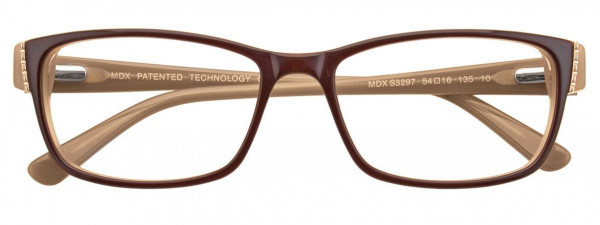 MDX S3297 Eyeglasses, 010 - Dark Brown & Light Brown