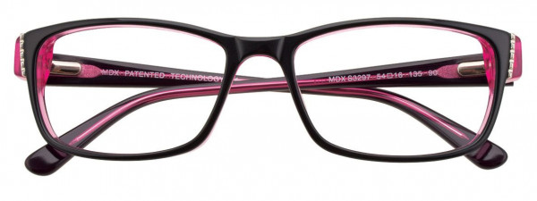 MDX S3297 Eyeglasses, 090 - Black & Pink Crystal