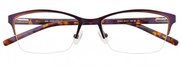 MDX S3301 Eyeglasses, 080 - Satin Dark Purple & Caramel