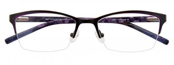 MDX S3301 Eyeglasses, 090 - Satin Black & Pink