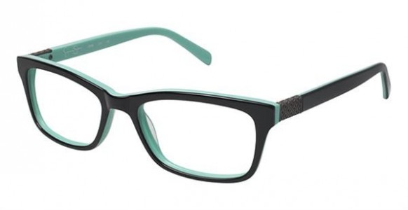 Jessica Simpson J988 Eyeglasses, OX Black/Mint