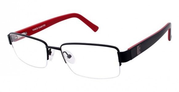 Vince Camuto VG118 Eyeglasses, BLK BLACK/RED