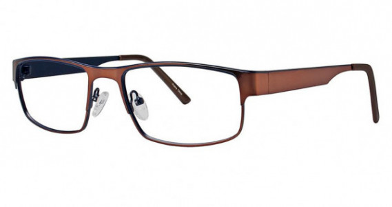 Big Mens Eyewear Club BIG Tex Eyeglasses, matte brown/blue