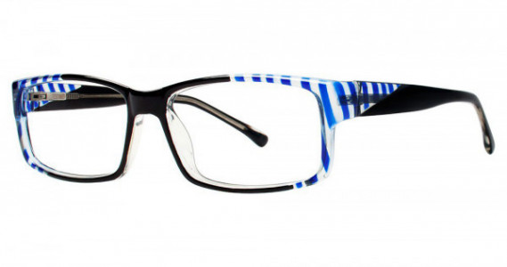 Modern Optical MEDIA Eyeglasses, Black/Blue
