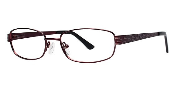 Genevieve Facade Eyeglasses, matte wine/gunmetal