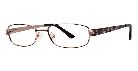 Genevieve Facade Eyeglasses, matte brown/gold