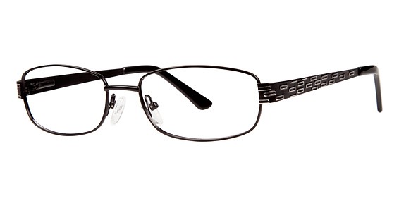 Genevieve Facade Eyeglasses, matte black/silver