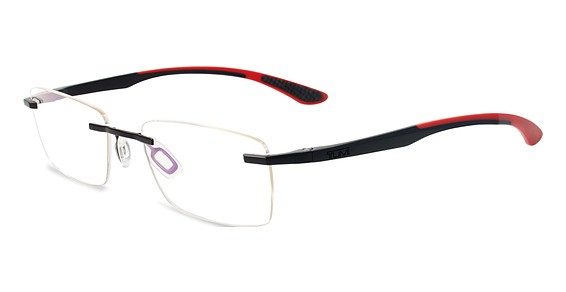 Tumi T110 Eyeglasses, Black/Red