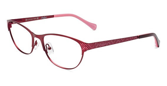Lucky Brand Waves Eyeglasses, Red