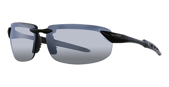 Wiley X WX TOBI Sunglasses, Gloss Black (Polarized Grey Silver Flash)