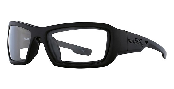 Wiley X WX KNIFE Sunglasses, Matte Black (Clear)