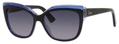 Christian Dior Dior Glisten 2/S Sunglasses, 0E1X(HD) Black Blue Glitter