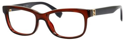 Fendi Ff 0009 Eyeglasses, 07RK(00) Transparent Red Blue