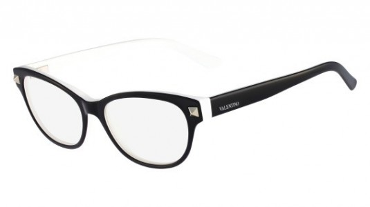 Valentino V2660 Eyeglasses, (015) BLACK/WHITE