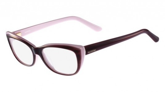 Valentino V2661 Eyeglasses, (650) STRIPED BURGUNDY-ROSE