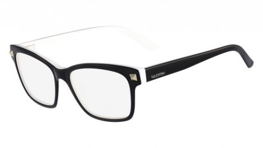 Valentino V2667 Eyeglasses, (015) BLACK/WHITE