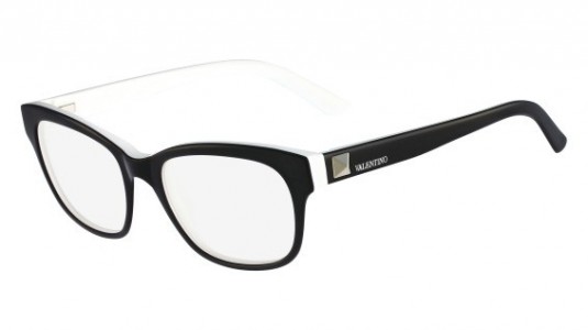Valentino V2671 Eyeglasses, (015) BLACK/WHITE