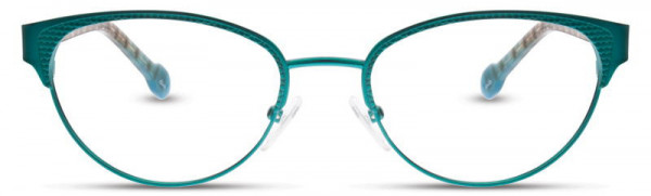 Adin Thomas AT-282 Eyeglasses, 1 - Teal / Tan Stripe