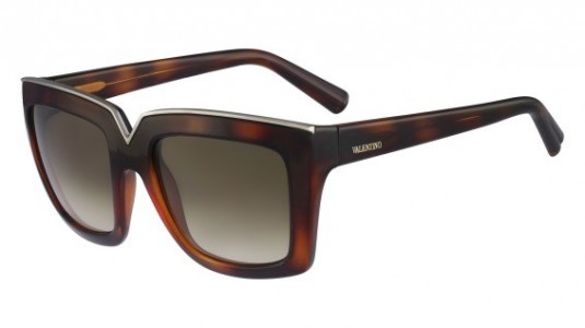 Valentino V674S Sunglasses, (209) HAVANA BROWN