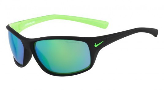 Nike ADRENALINE R EV0757 Sunglasses, 003 MTT BLK/FL LM/GRY w/ML GR MR L