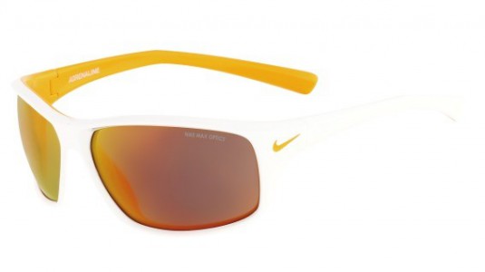 Nike ADRENALINE R EV0757 Sunglasses, 184 WHT/LSR ORG/GRY w/ML ORG MR LS