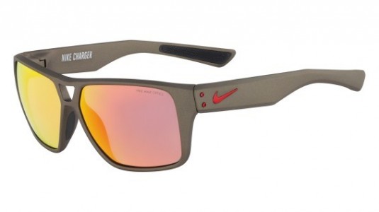 Nike NIKE CHARGER R EV0764 Sunglasses, (061) ANTHRCT/GM RD/GRY w/ML RD MR L