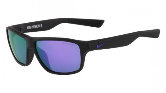 Nike NIKE PREMIER 6.0 R EV0791 Sunglasses, (056) MATTE BLACK/ELECTRIC PURPLE WITH GREY W/ML VIOLET FLASH  LENS