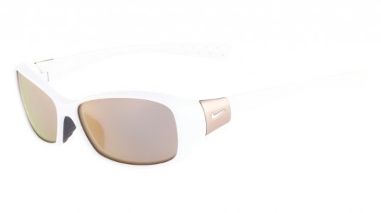 Nike SIREN R EV0809 Sunglasses, 162 WHITE/GRY W/ROSE GLD FLASH LNS