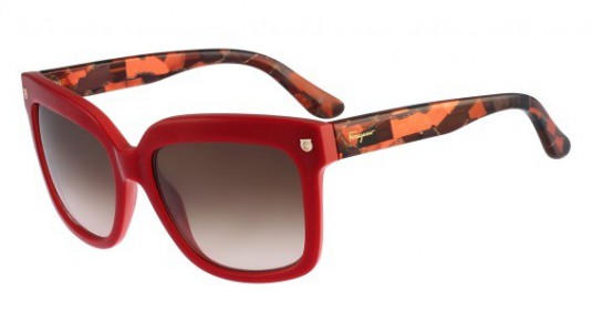 Ferragamo SF676S Sunglasses, 622 RED CORAL