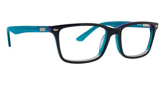 XOXO Insider Eyeglasses, BLTQ Black/Turquoise