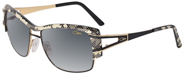 Cazal Cazal 9052 Sunglasses, 003 Black-Cream Snake/Grey Gradient lenses