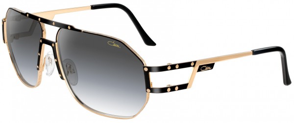 Cazal Cazal 9054 Sunglasses, 001-Black-Gold/Grey Gradient Lenses